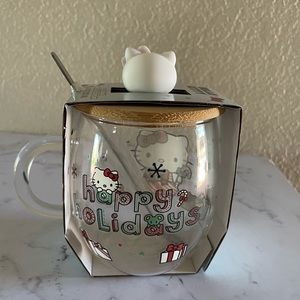 Hello Kitty Happy Holidays Glass Mug